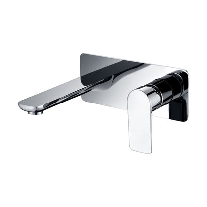 Luxen Wall Basin & Bath Mixer in Sterling Chrome