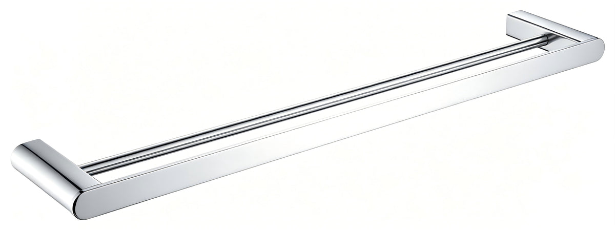 Luxen Double Towel Bar 600mm in Sterling Chrome