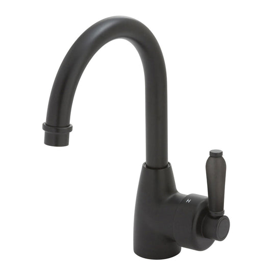 Fienza Eleanor Gooseneck Basin Mixer Matte Black