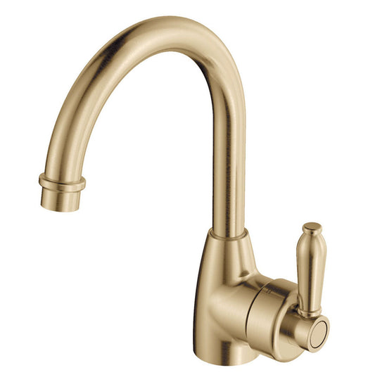 Fienza Eleanor Gooseneck Basin Mixer, Urban Brass - Urban Brass
