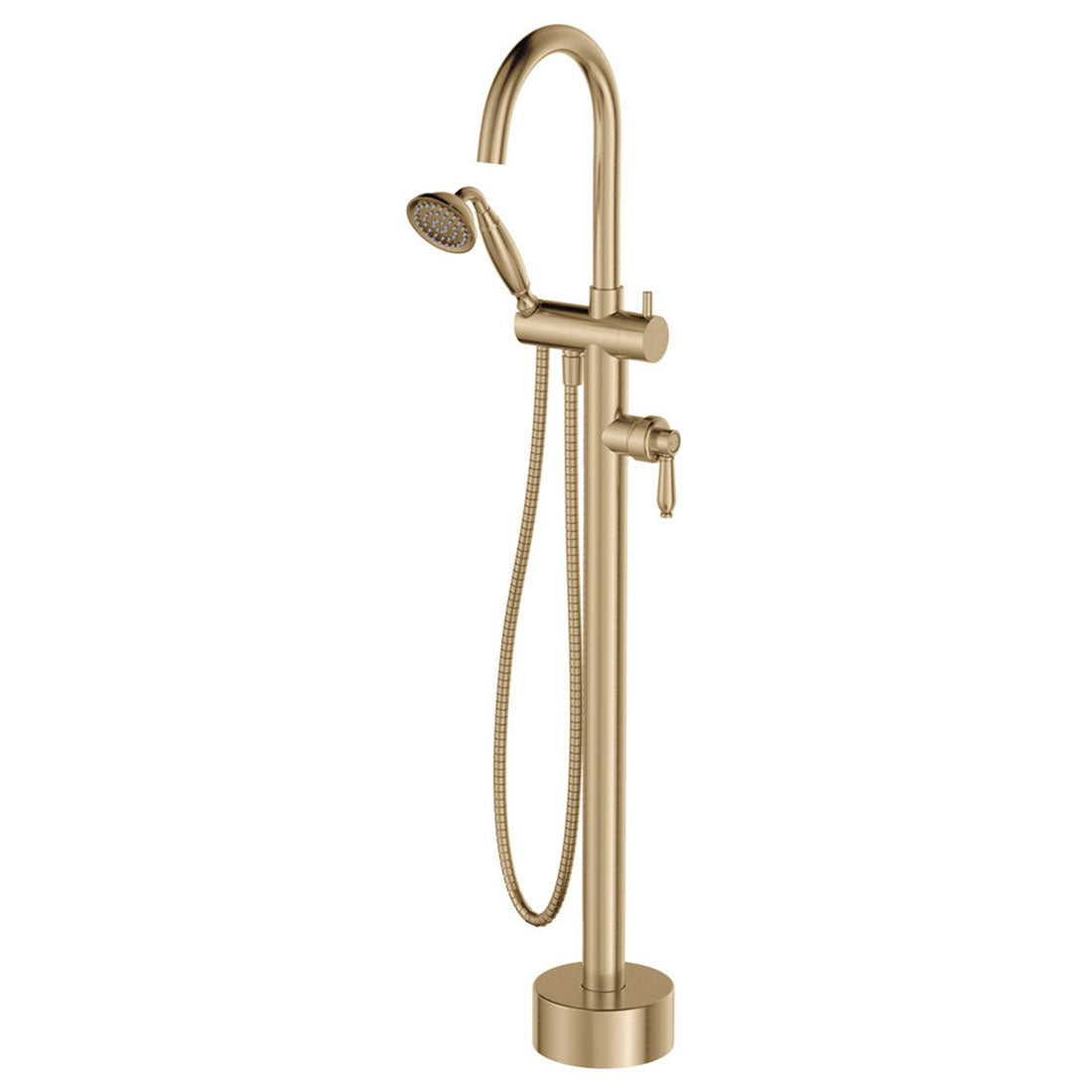 Fienza Eleanor Floor Mixer & Shower, Urban Brass - Urban Brass