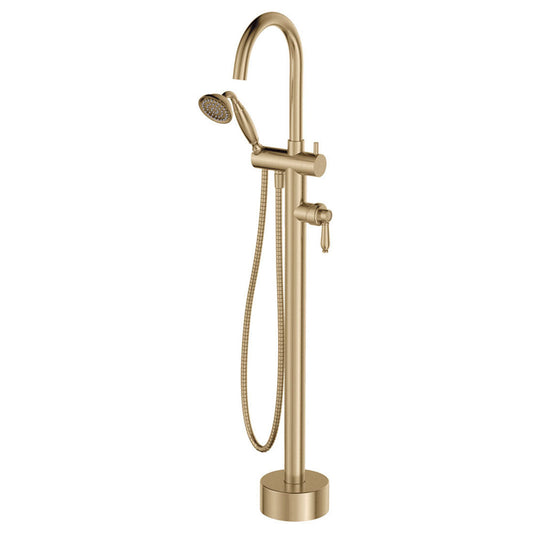 Fienza Eleanor Floor Mixer & Shower, Urban Brass - Urban Brass