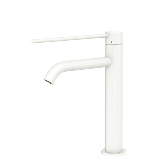 Fienza Kaya Care Medium Basin Mixer, Matte White