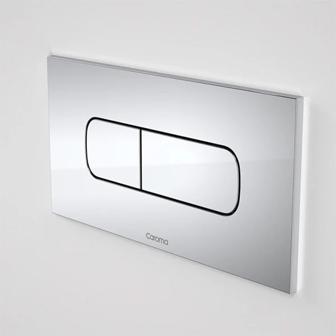Caroma Invisi Series II Dual Flush Plate & Buttons (Metal) | Oval | Chrome