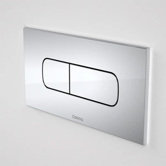 Caroma Invisi Series II Dual Flush Plate & Buttons (Metal) | Oval | Chrome