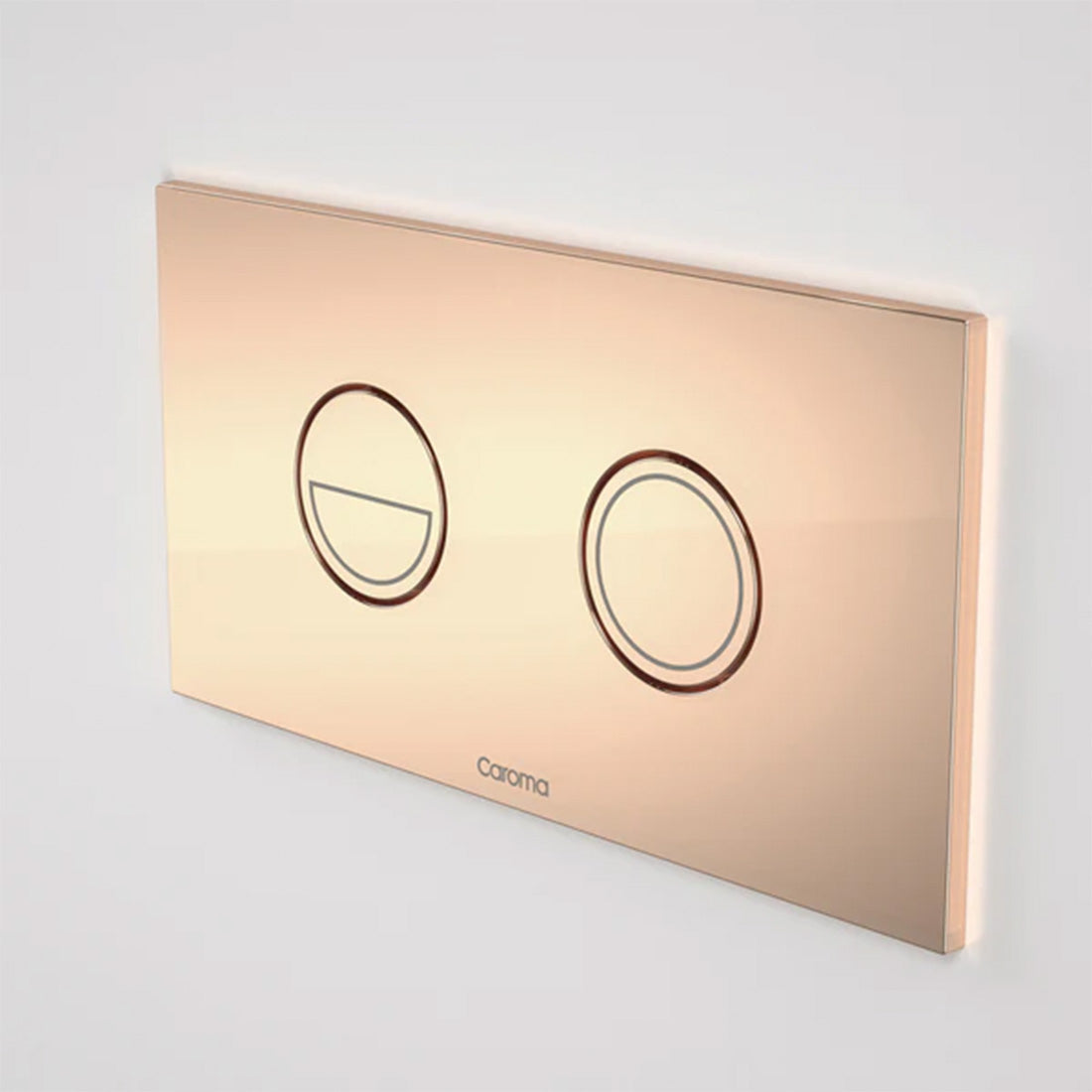 Caroma Invisi Series II Dual Flush Plate & Buttons (Metal) | Round | Copper