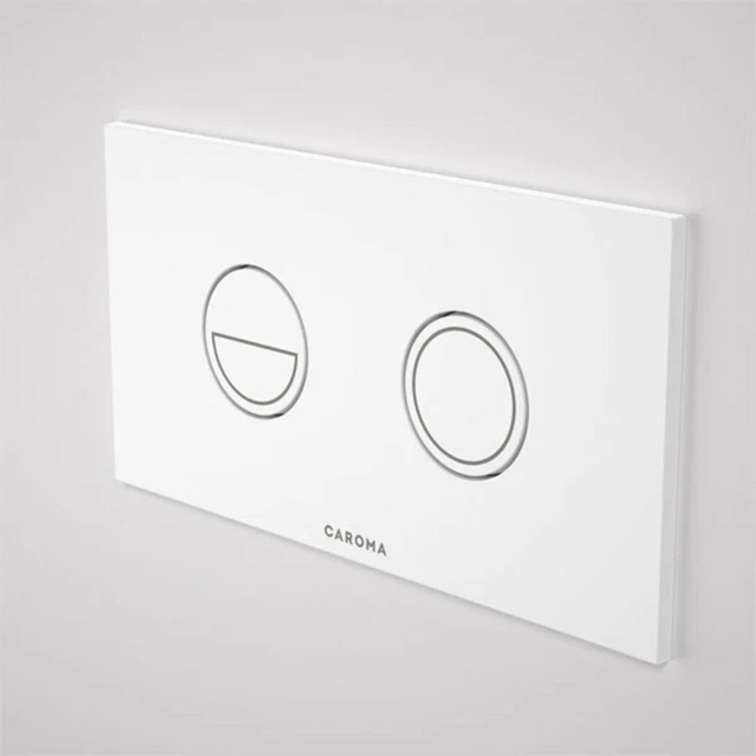 Caroma Invisi Series II Dual Flush Plate & Buttons (Metal) | Round | White