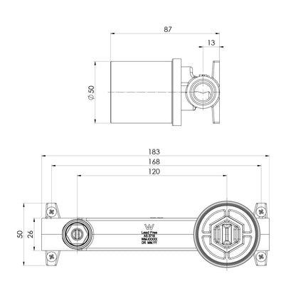 SwitchMix Wall Basin / Bath Mixer Set Rough-In Kit