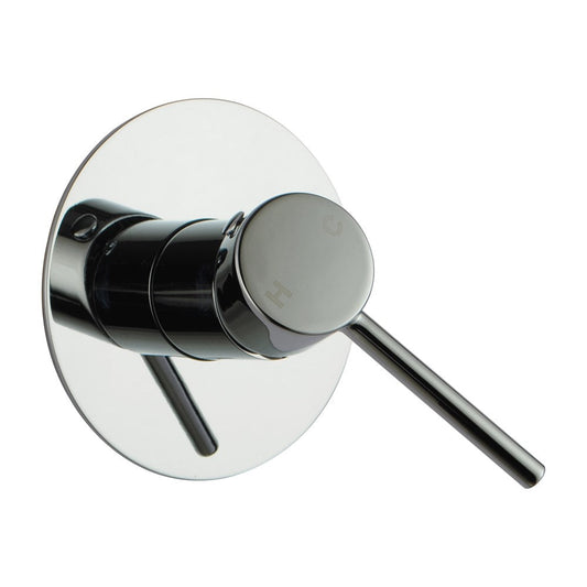 Round Chrome ShowerBath Wall Mixer