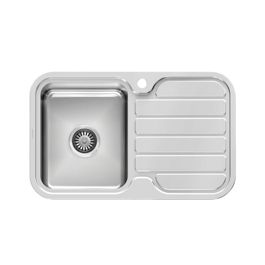 1000 Series Single L/H Bowl Sink W/-Drainer W/-Hole