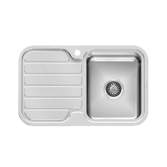 1000 Series Single R/H Bowl Sink W/-Drainer W/-Hole