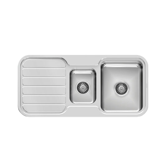 1000 Series 1-1/3 Bowl Sink W/-Drainer No Hole