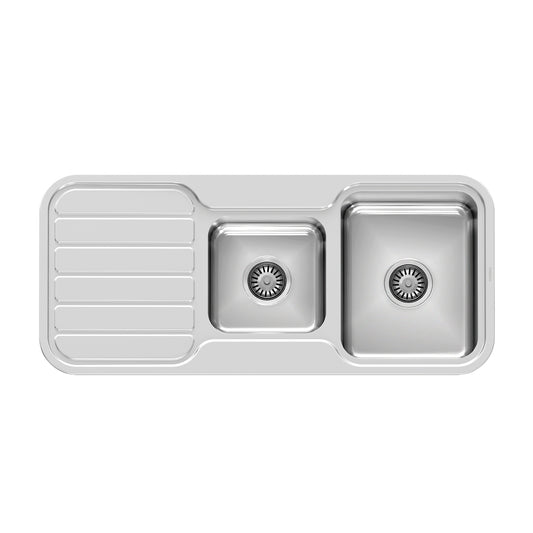 1000 Series 1-3/4 Bowl Sink W/-Drainer No Hole