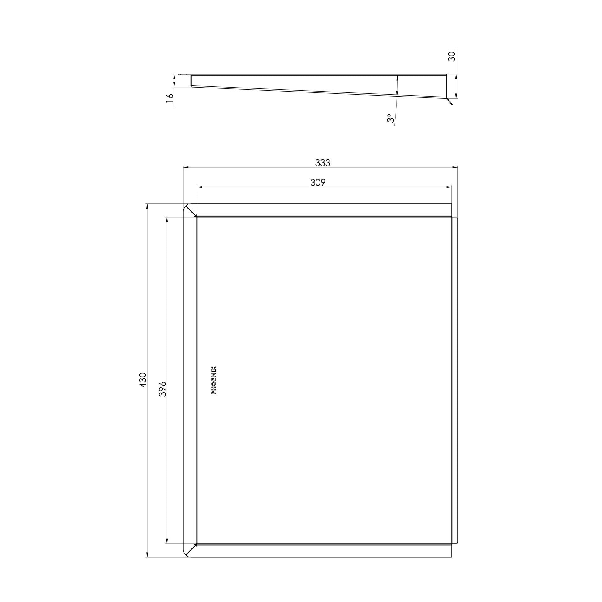 Benchtop Drainer Tray