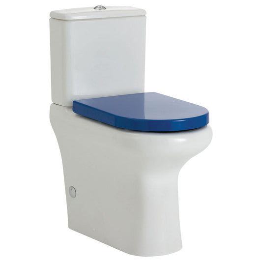 Fienza RAK Compact Back-to-Wall Toilet Suite, Blue Seat, S-Trap 70-160