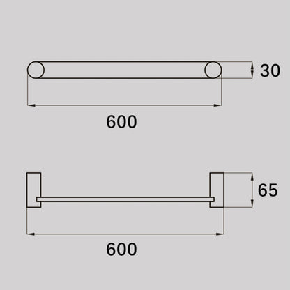 VIVO Single towel Rail 600mm
