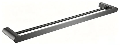 Luxen Double Towel Bar 600mm in Forged Gunmetal