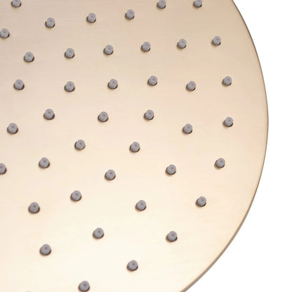 Norico Pentro 250mm Brushed Gold Solid Brass Round Rainfall Shower Head
