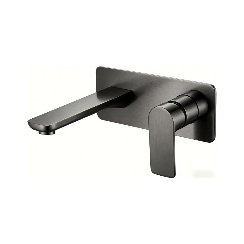 Luxen Wall Basin & Bath Mixer in Forged Gunmetal