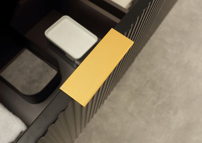 Carysil Forma 1500MM Wall Hung Black Side Drawer Vanities