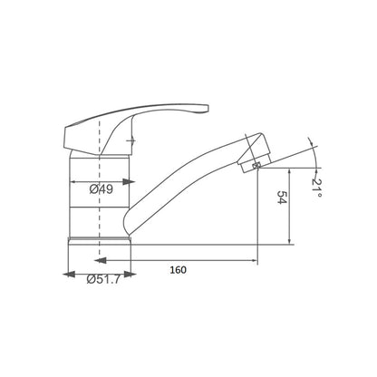 MOBI Swivd Lever Basin Mixer