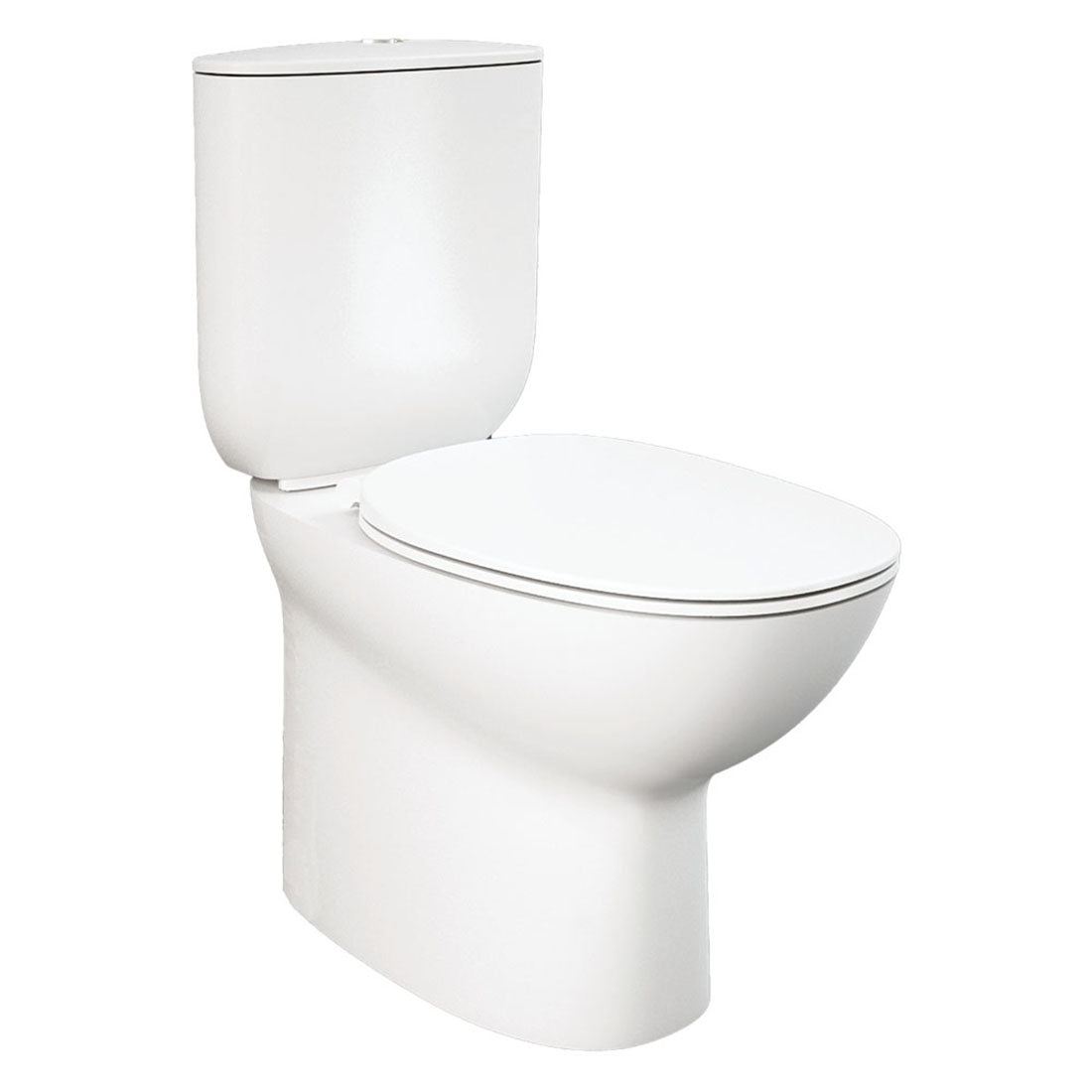Fienza RAK Morning Back-to-Wall Toilet Suite, Alpine White with Top Inlet, P-Trap