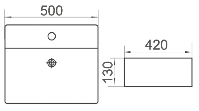 BRAVO 500 Above Counter Basin