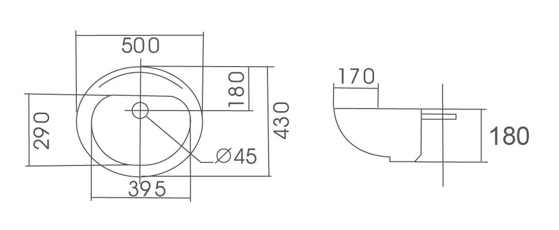COMO Semi-Recess Basin