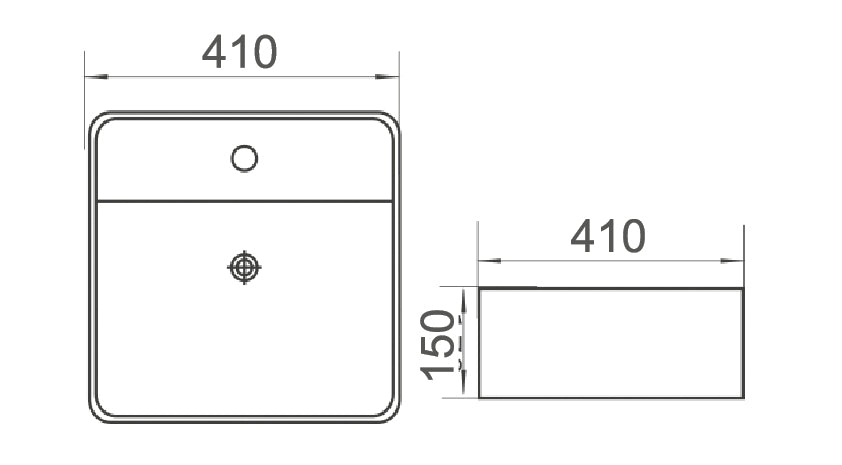 COCO Wall Hung SQ Basin With Bracket