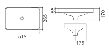 REAGAN Semi Insert Basin