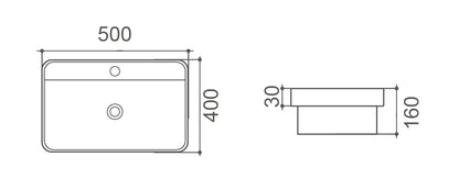 VENICE 500 Semi Insert Basin