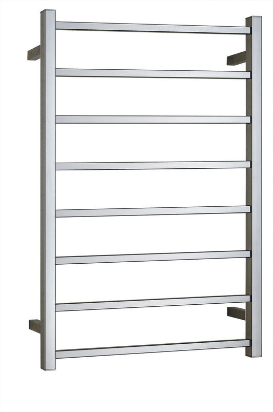 BIANCO Heated Stainless Steel Towel Ladder Square Bar