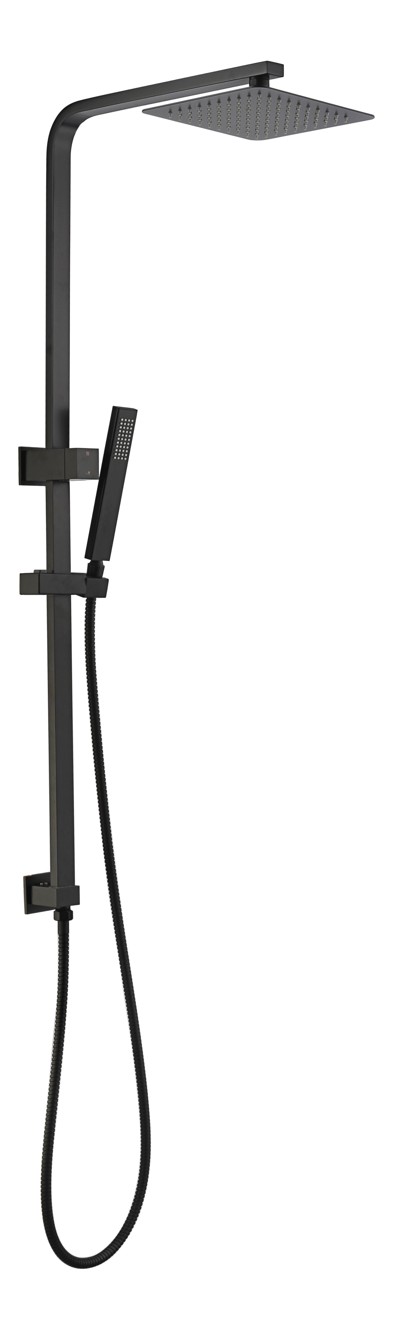 QUBI BLACK Square Multi Function  Shower Rail