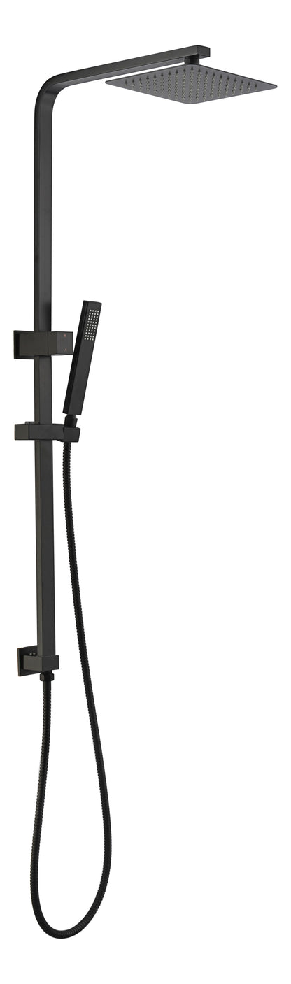QUBI BLACK Square Multi Function  Shower Rail