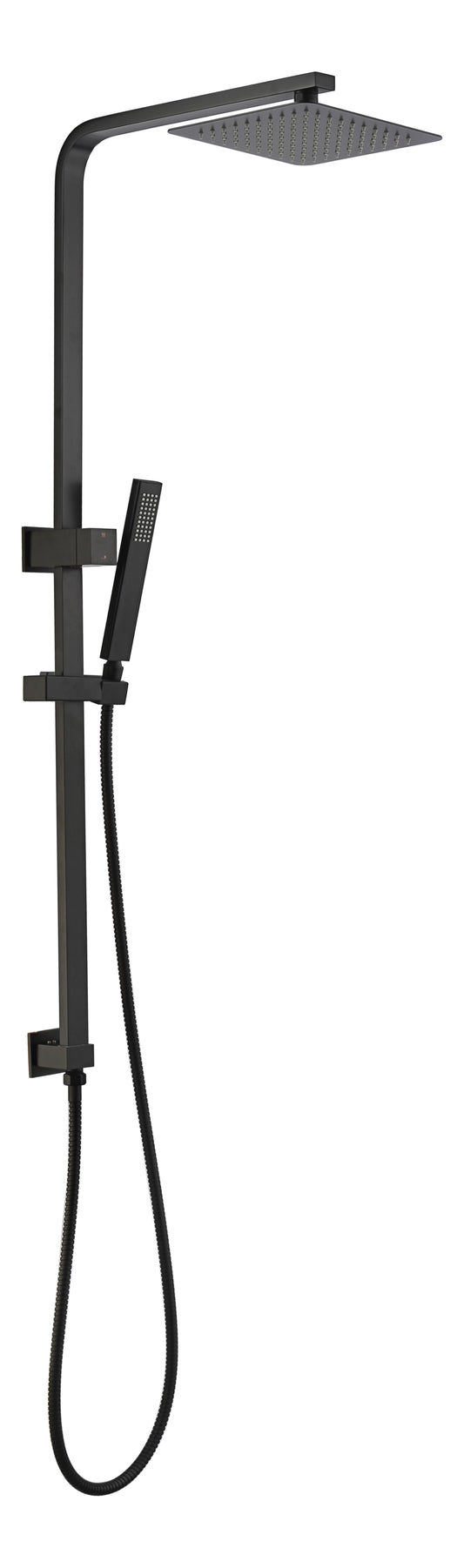 QUBI BLACK Square Multi Function  Shower Rail