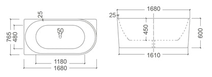 BONDI LH Free Standing Bath Tub