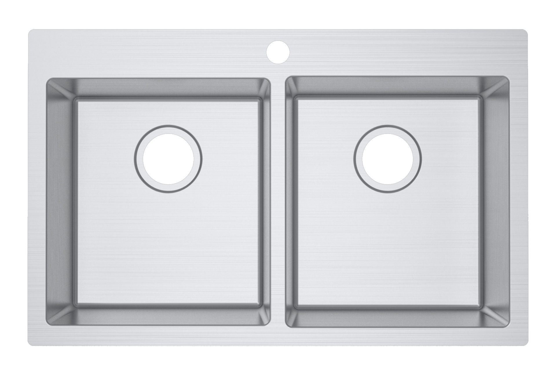 IMPACT Double Bowl Sink with Tap Hole