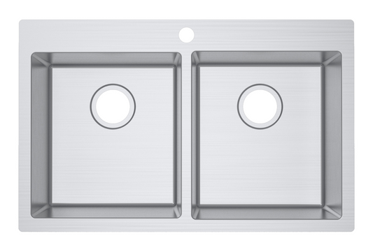 IMPACT Double Bowl Sink with Tap Hole