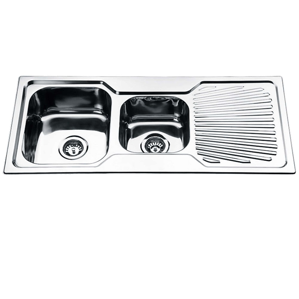 DANTE Square 1 & 1/2 Sink with Tap Hole and Drainer