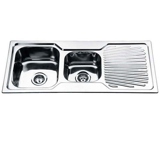 DANTE Square 1 & 1/2 Sink with Tap Hole and Drainer