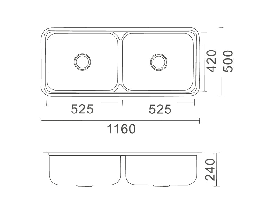 LAVASSA Double Laundry Tub