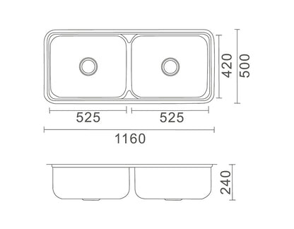 LAVASSA Double Laundry Tub