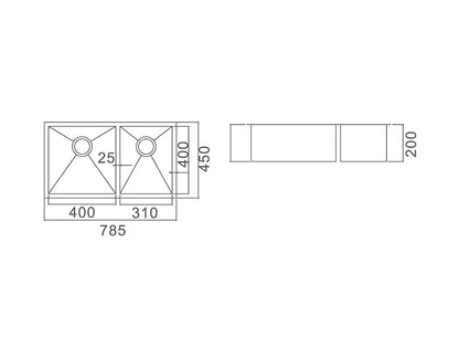 IMPACT Double Bowl Undermount Sink