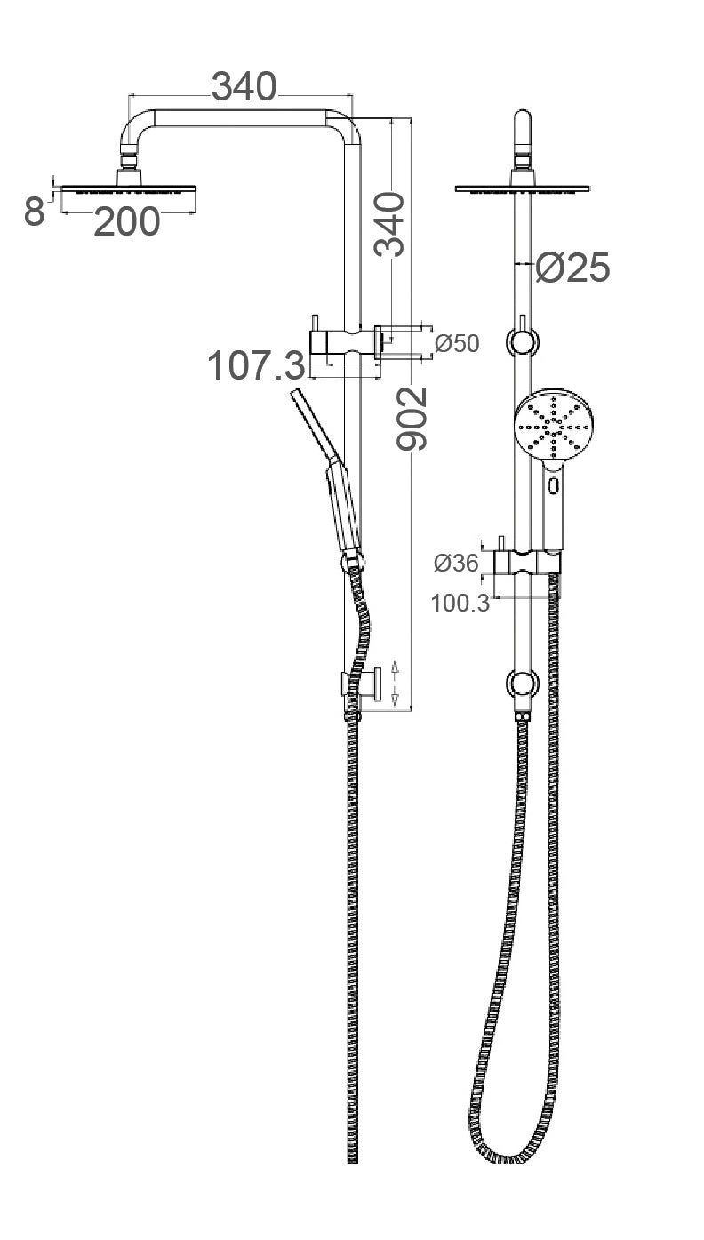 MONDO Multifunction Shower Rail