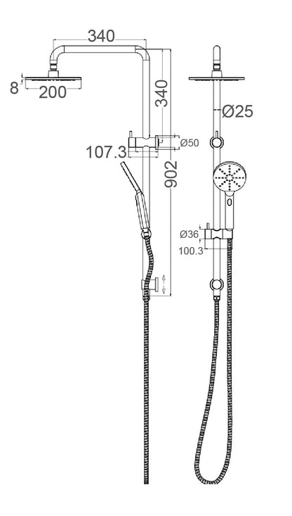 MONDO Multifunction Shower Rail