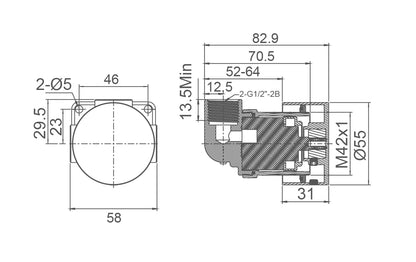 VIVO Wall mixer  with progressive cartridge