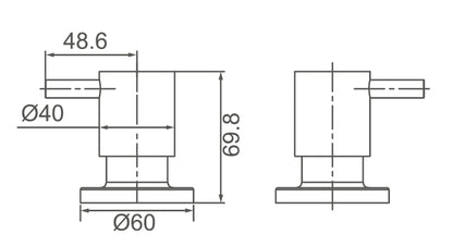 JESS 1/4 Turn Wall Top Assembly with Ceramic Disc