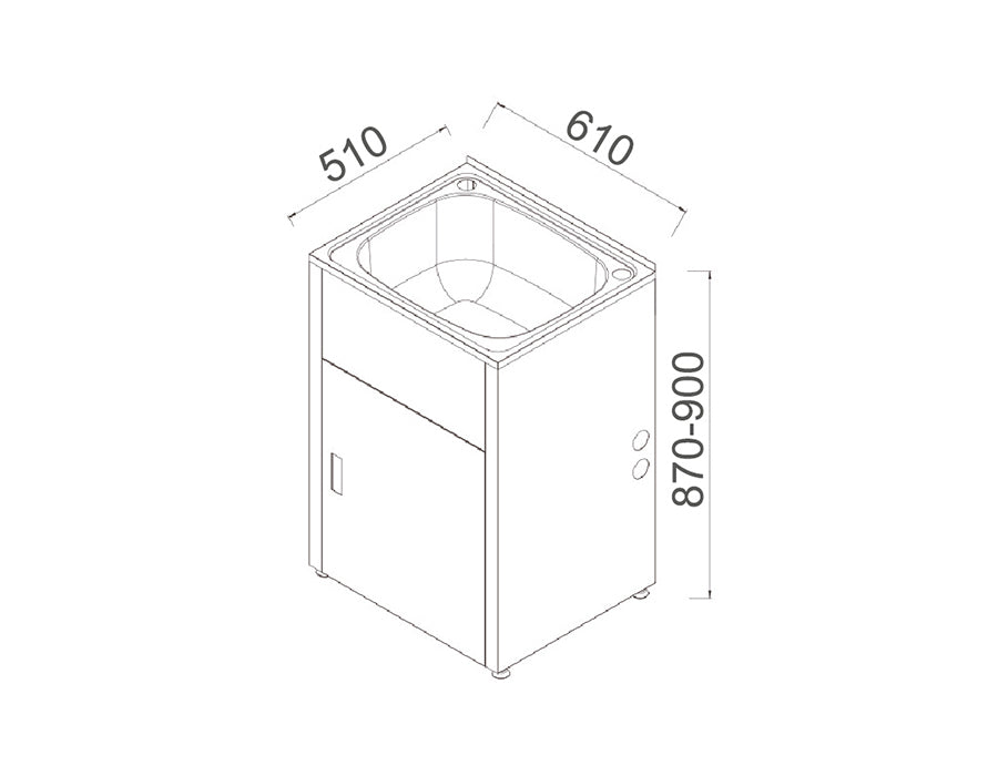 LAVASSA 45 Laundry Trough and Cabinet