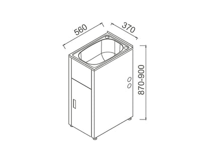 LAVASSA 30L Laundry Trough and Cabinet