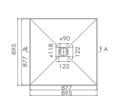 SMC Tile Tray with Grate